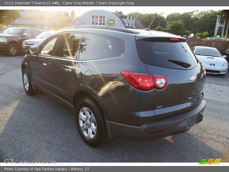 Cyber Gray Metallic / Dark Gray/Light Gray 2011 Chevrolet Traverse LS AWD