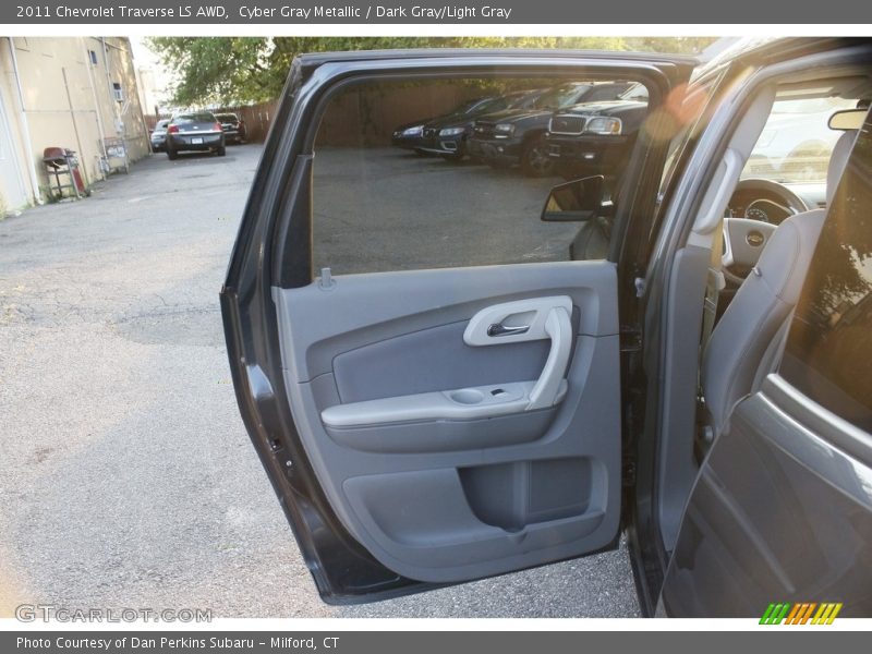 Cyber Gray Metallic / Dark Gray/Light Gray 2011 Chevrolet Traverse LS AWD