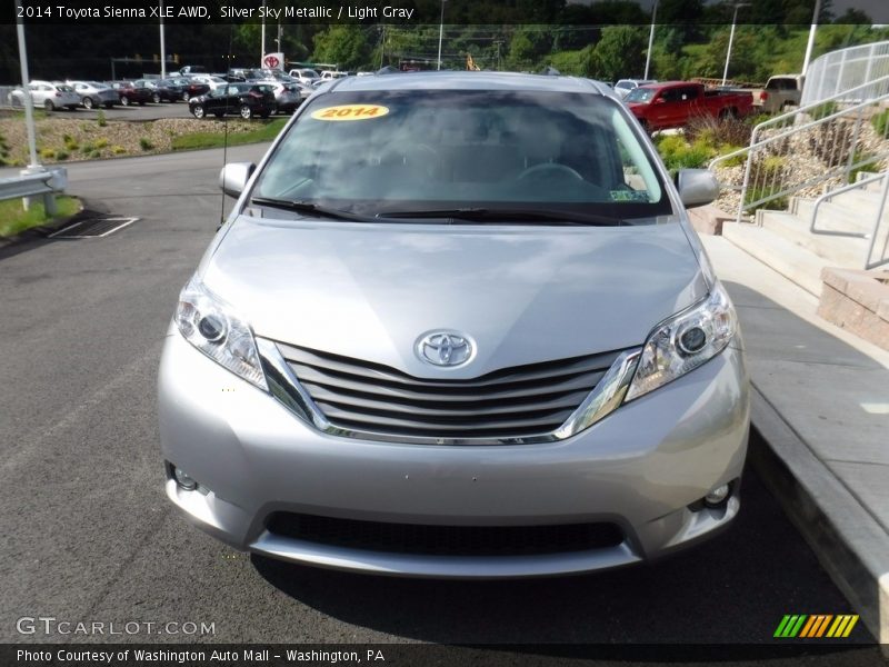 Silver Sky Metallic / Light Gray 2014 Toyota Sienna XLE AWD