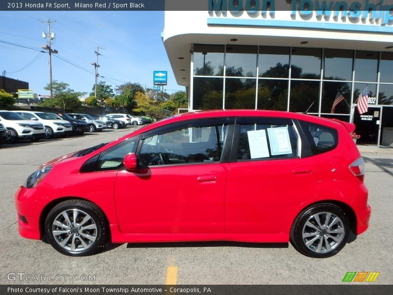 Milano Red / Sport Black 2013 Honda Fit Sport