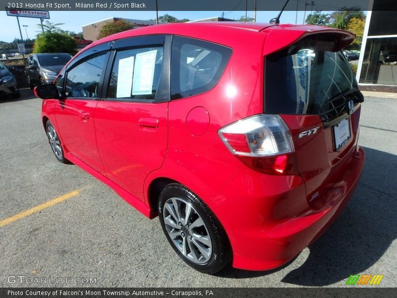 Milano Red / Sport Black 2013 Honda Fit Sport