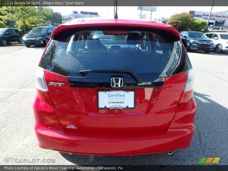Milano Red / Sport Black 2013 Honda Fit Sport