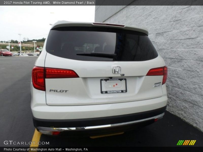 White Diamond Pearl / Black 2017 Honda Pilot Touring AWD