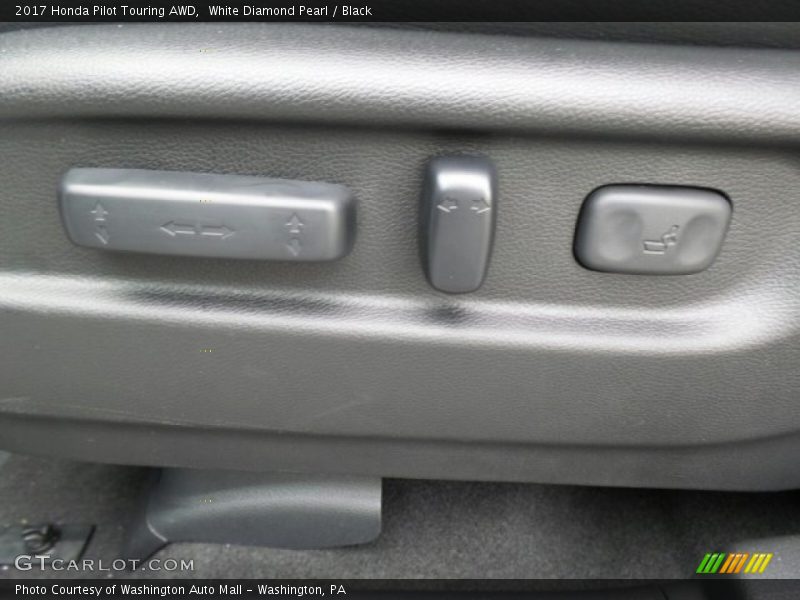 White Diamond Pearl / Black 2017 Honda Pilot Touring AWD