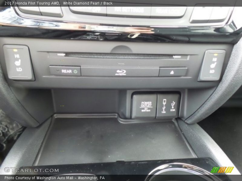 White Diamond Pearl / Black 2017 Honda Pilot Touring AWD
