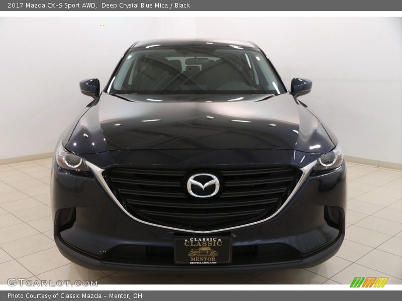 Deep Crystal Blue Mica / Black 2017 Mazda CX-9 Sport AWD