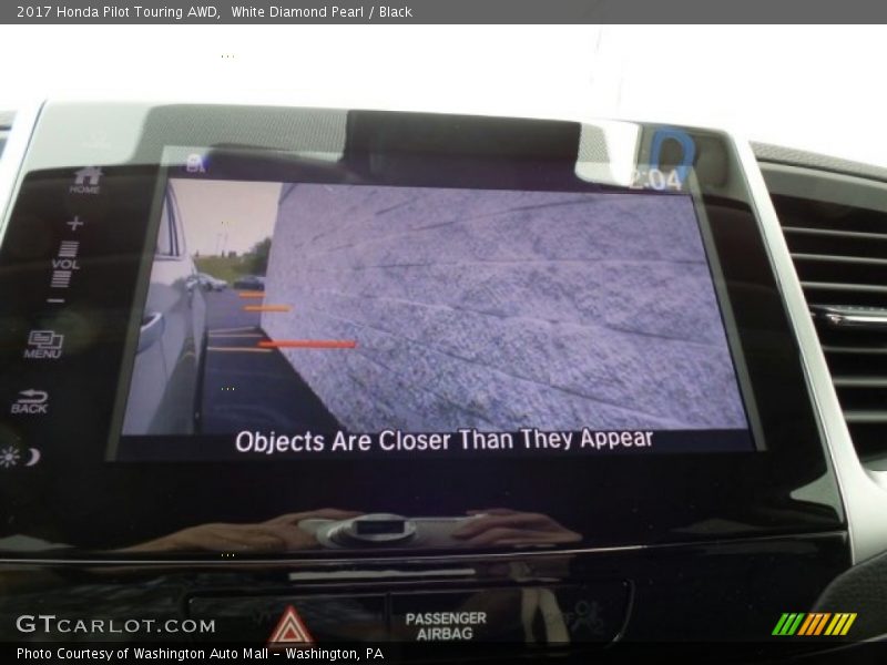 White Diamond Pearl / Black 2017 Honda Pilot Touring AWD