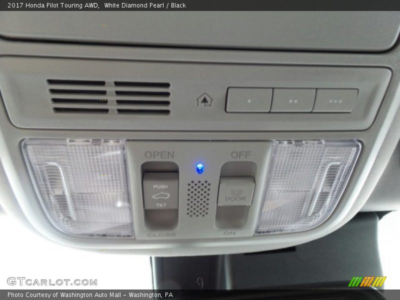 White Diamond Pearl / Black 2017 Honda Pilot Touring AWD