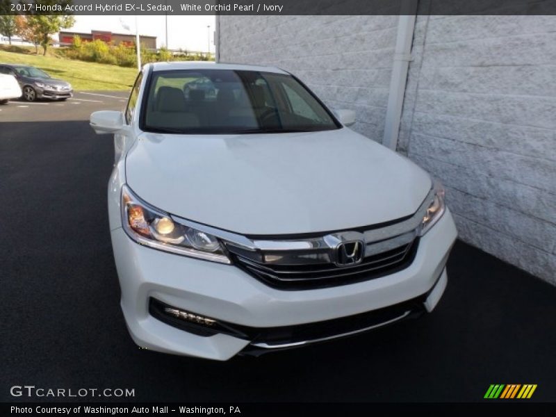 White Orchid Pearl / Ivory 2017 Honda Accord Hybrid EX-L Sedan