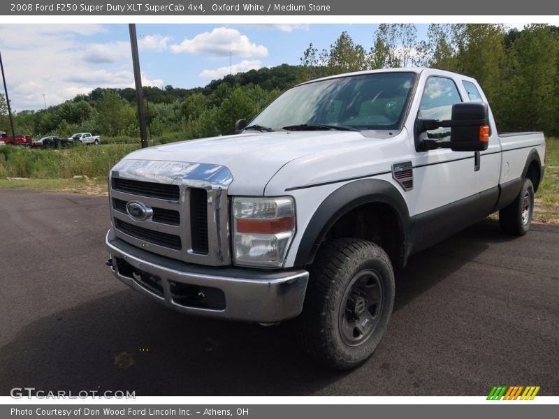 Oxford White / Medium Stone 2008 Ford F250 Super Duty XLT SuperCab 4x4