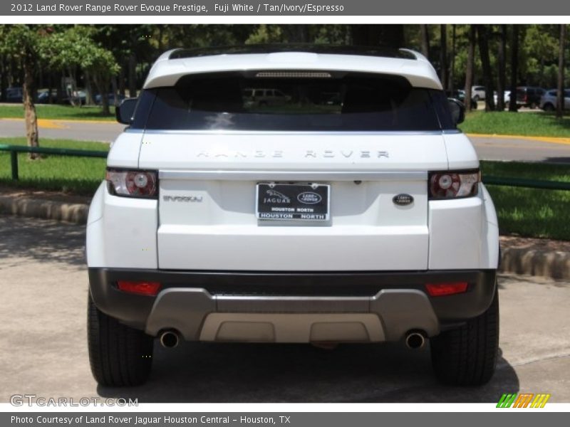 Fuji White / Tan/Ivory/Espresso 2012 Land Rover Range Rover Evoque Prestige