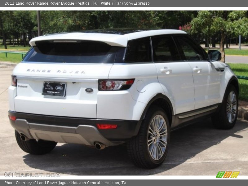 Fuji White / Tan/Ivory/Espresso 2012 Land Rover Range Rover Evoque Prestige