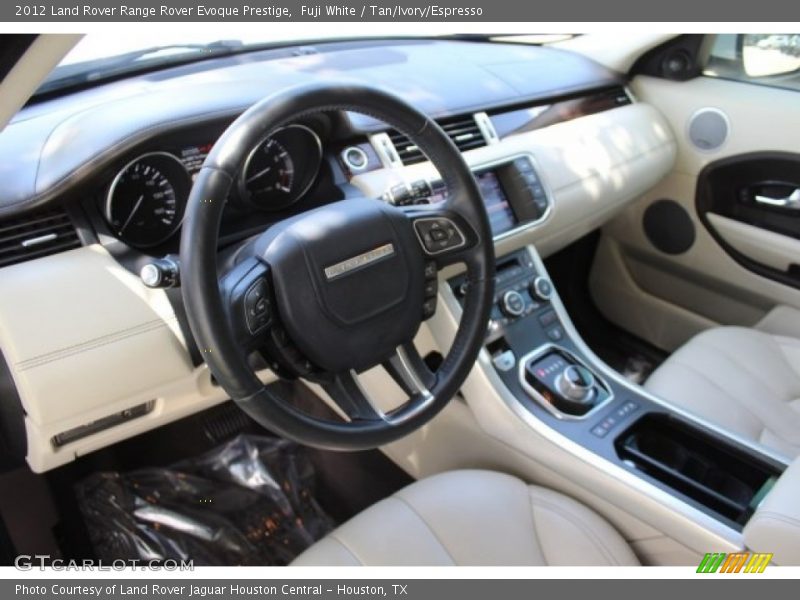 Fuji White / Tan/Ivory/Espresso 2012 Land Rover Range Rover Evoque Prestige