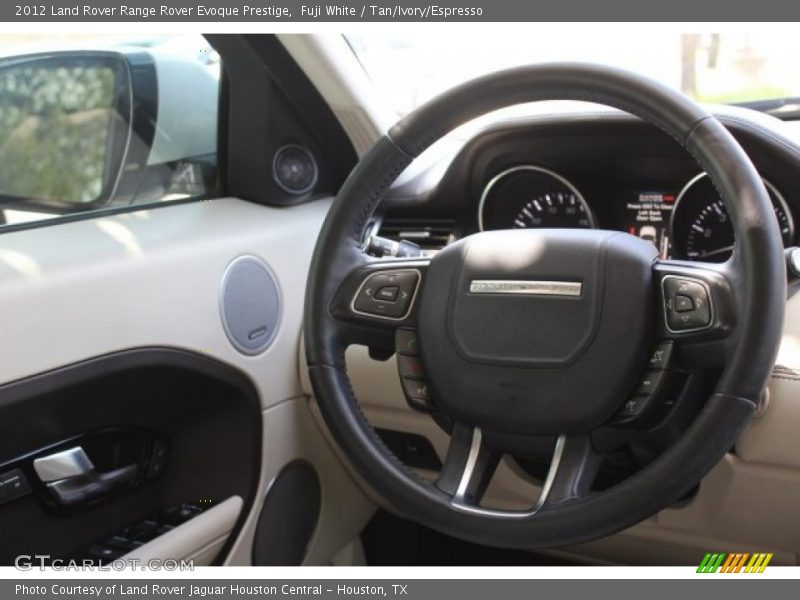 Fuji White / Tan/Ivory/Espresso 2012 Land Rover Range Rover Evoque Prestige