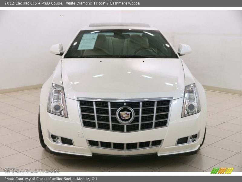 White Diamond Tricoat / Cashmere/Cocoa 2012 Cadillac CTS 4 AWD Coupe