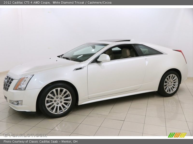 White Diamond Tricoat / Cashmere/Cocoa 2012 Cadillac CTS 4 AWD Coupe