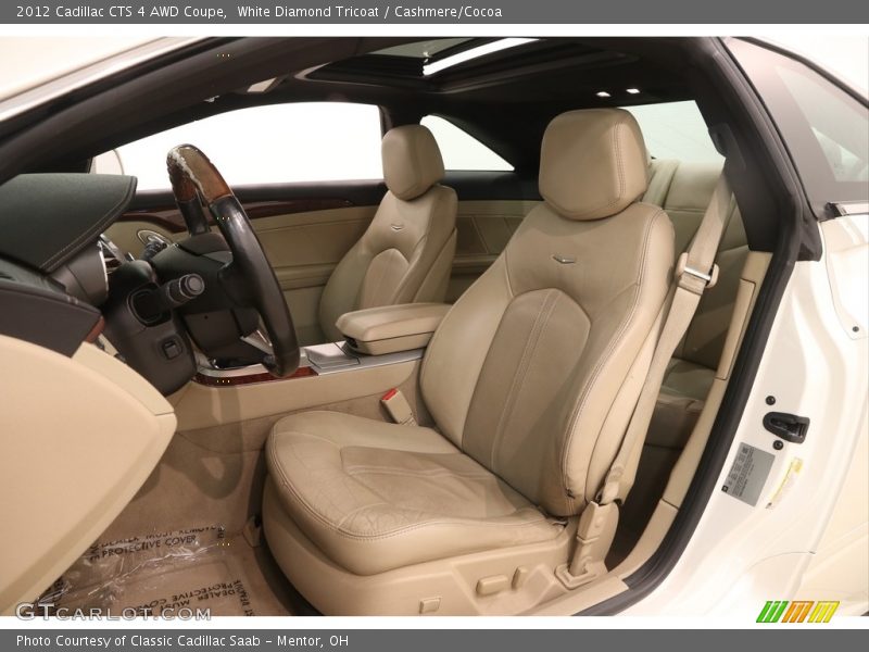 White Diamond Tricoat / Cashmere/Cocoa 2012 Cadillac CTS 4 AWD Coupe