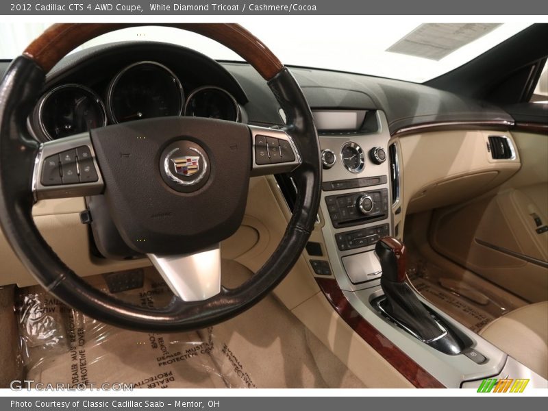 White Diamond Tricoat / Cashmere/Cocoa 2012 Cadillac CTS 4 AWD Coupe