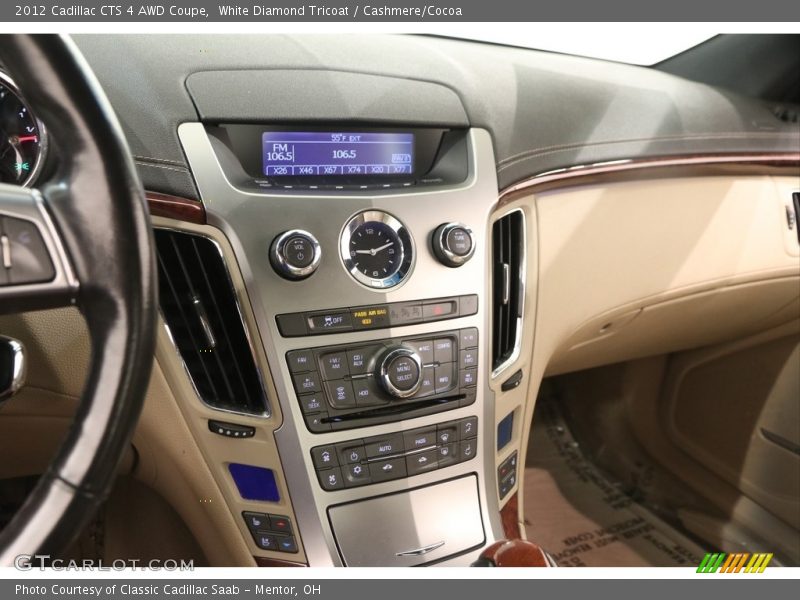 White Diamond Tricoat / Cashmere/Cocoa 2012 Cadillac CTS 4 AWD Coupe