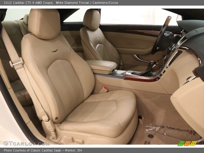 White Diamond Tricoat / Cashmere/Cocoa 2012 Cadillac CTS 4 AWD Coupe