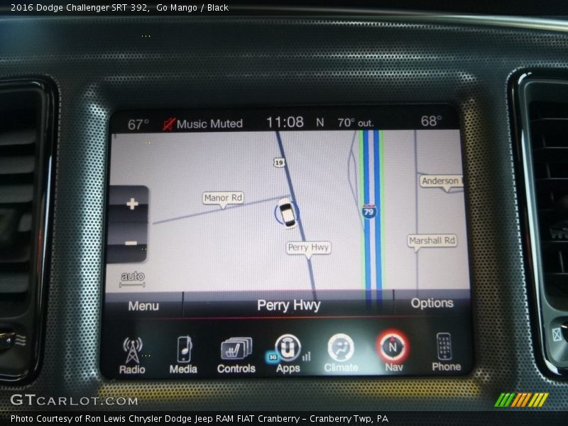 Go Mango / Black 2016 Dodge Challenger SRT 392