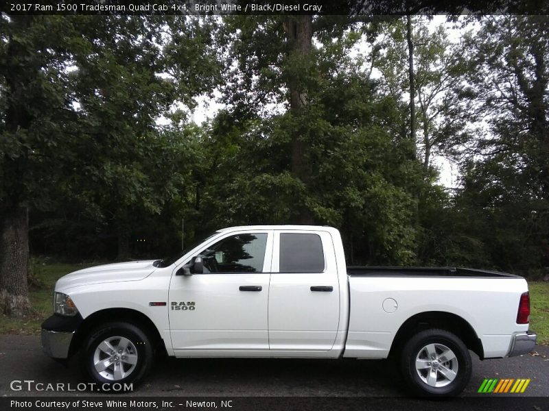 Bright White / Black/Diesel Gray 2017 Ram 1500 Tradesman Quad Cab 4x4