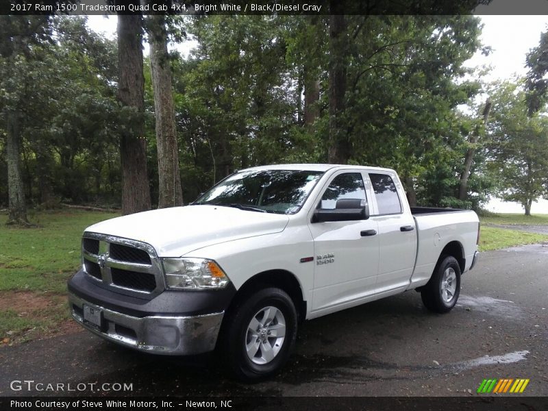 Bright White / Black/Diesel Gray 2017 Ram 1500 Tradesman Quad Cab 4x4