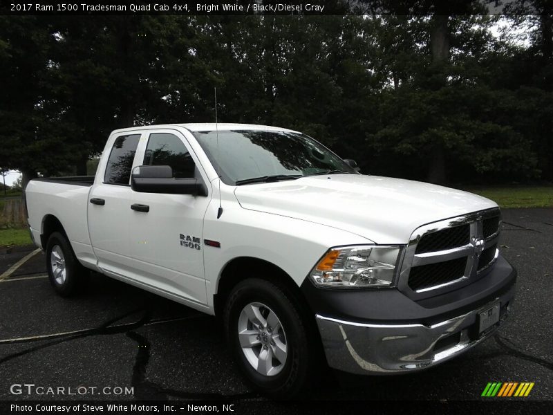 Bright White / Black/Diesel Gray 2017 Ram 1500 Tradesman Quad Cab 4x4