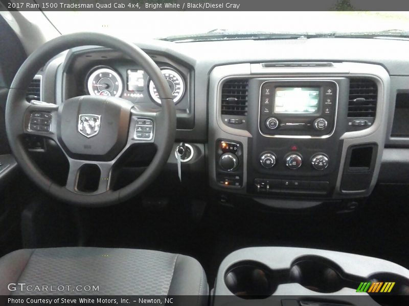 Bright White / Black/Diesel Gray 2017 Ram 1500 Tradesman Quad Cab 4x4