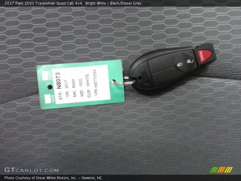 Bright White / Black/Diesel Gray 2017 Ram 1500 Tradesman Quad Cab 4x4