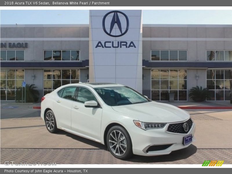 Bellanova White Pearl / Parchment 2018 Acura TLX V6 Sedan