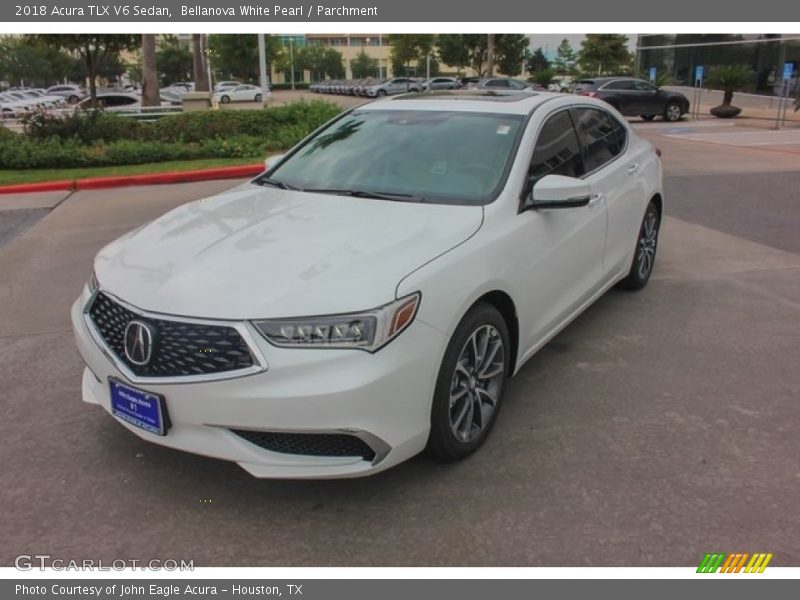 Bellanova White Pearl / Parchment 2018 Acura TLX V6 Sedan