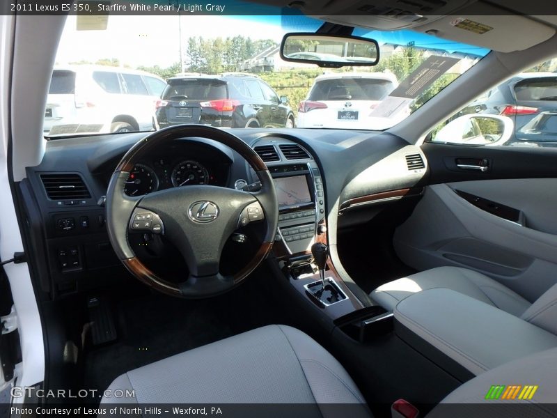 Starfire White Pearl / Light Gray 2011 Lexus ES 350
