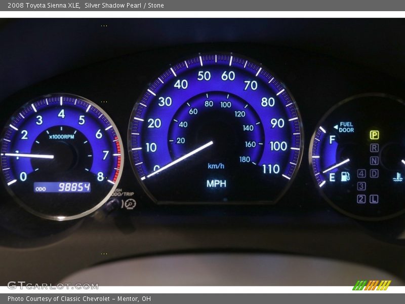 Silver Shadow Pearl / Stone 2008 Toyota Sienna XLE