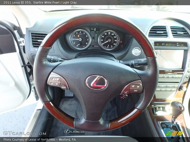 Starfire White Pearl / Light Gray 2011 Lexus ES 350