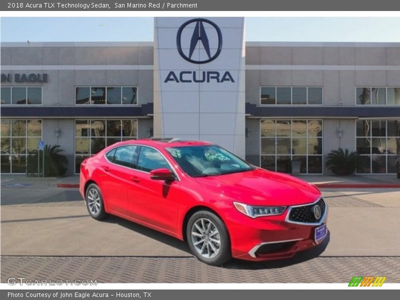 San Marino Red / Parchment 2018 Acura TLX Technology Sedan