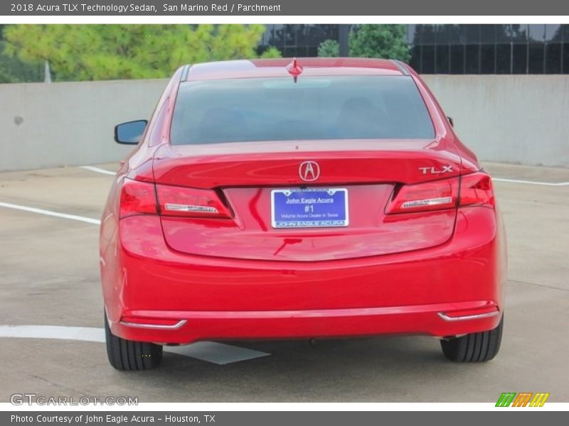 San Marino Red / Parchment 2018 Acura TLX Technology Sedan