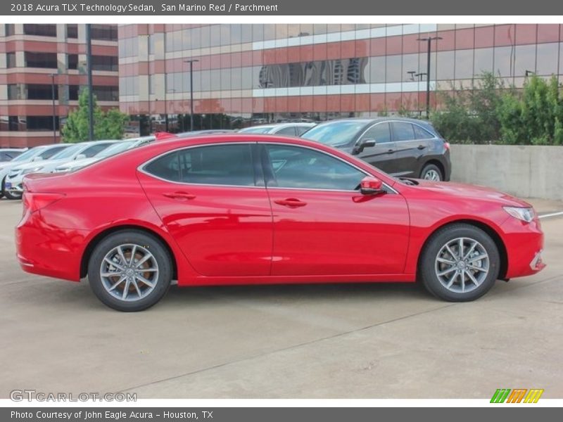 San Marino Red / Parchment 2018 Acura TLX Technology Sedan