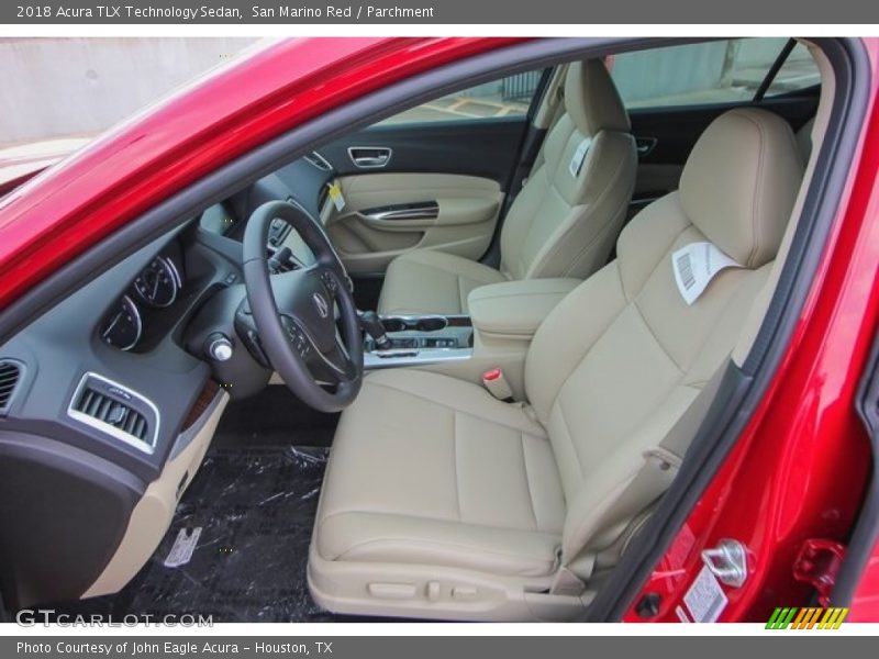 San Marino Red / Parchment 2018 Acura TLX Technology Sedan