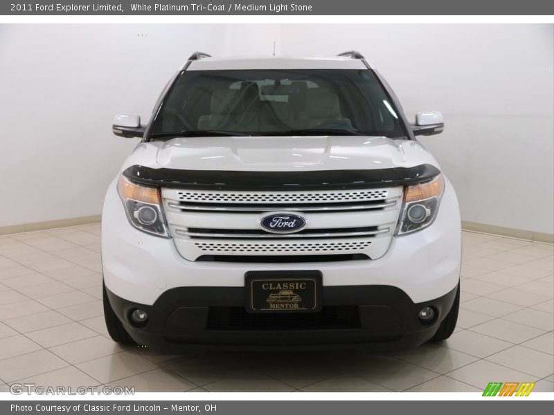 White Platinum Tri-Coat / Medium Light Stone 2011 Ford Explorer Limited
