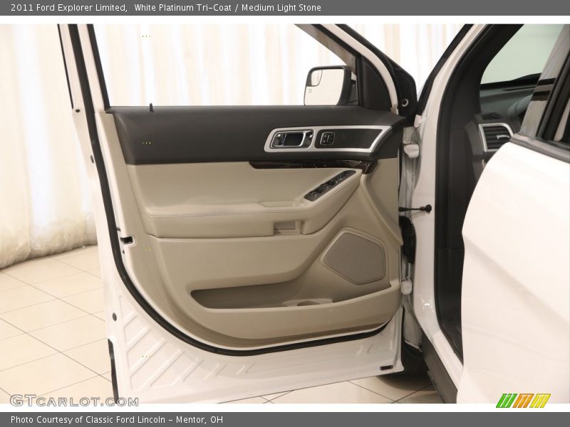 White Platinum Tri-Coat / Medium Light Stone 2011 Ford Explorer Limited