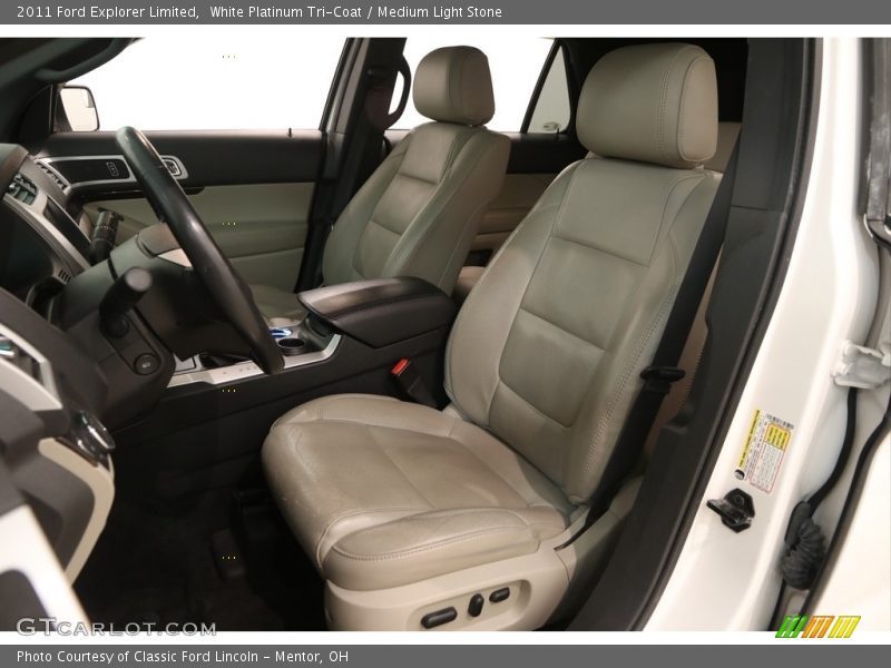 White Platinum Tri-Coat / Medium Light Stone 2011 Ford Explorer Limited