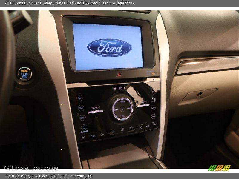 White Platinum Tri-Coat / Medium Light Stone 2011 Ford Explorer Limited