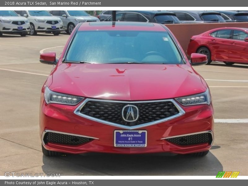 San Marino Red / Parchment 2018 Acura TLX Sedan