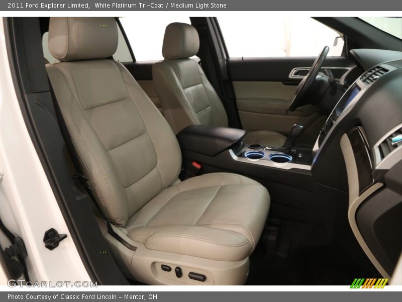 White Platinum Tri-Coat / Medium Light Stone 2011 Ford Explorer Limited