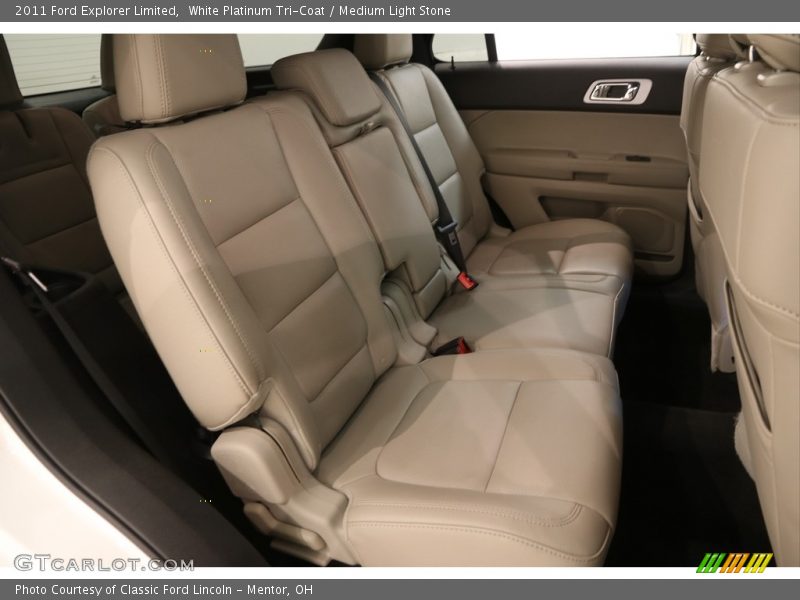 White Platinum Tri-Coat / Medium Light Stone 2011 Ford Explorer Limited