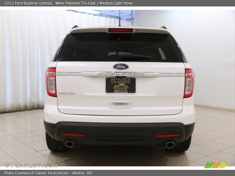 White Platinum Tri-Coat / Medium Light Stone 2011 Ford Explorer Limited
