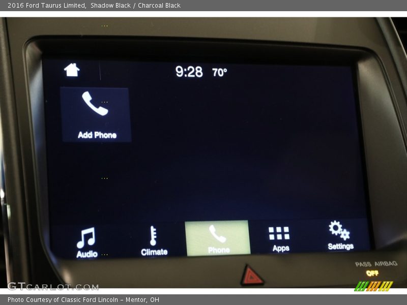 Shadow Black / Charcoal Black 2016 Ford Taurus Limited