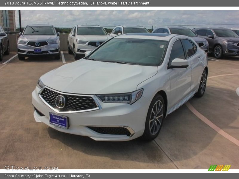 Bellanova White Pearl / Parchment 2018 Acura TLX V6 SH-AWD Technology Sedan