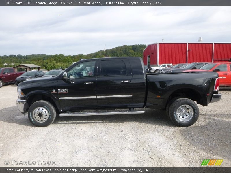  2018 3500 Laramie Mega Cab 4x4 Dual Rear Wheel Brilliant Black Crystal Pearl